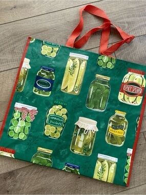 Homegoods TJMaxx Marshalls Pickle Assortment Reusable Shopper Tote Bag NWOT